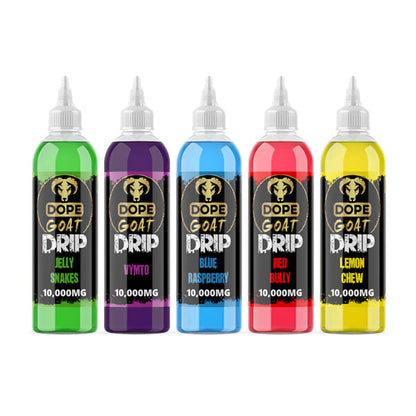 Dope Goat Drip 10,000mg CBD Vaping Liquid 250ml (70PG/30VG) - Flavour: Lemon Chew
