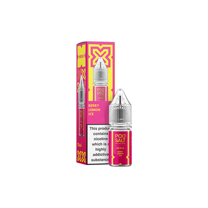 20mg Pod Salt Nexus 10ml Nic Salt (50VG/50PG) - Flavour: Blueberry Blackberry Lemonade
