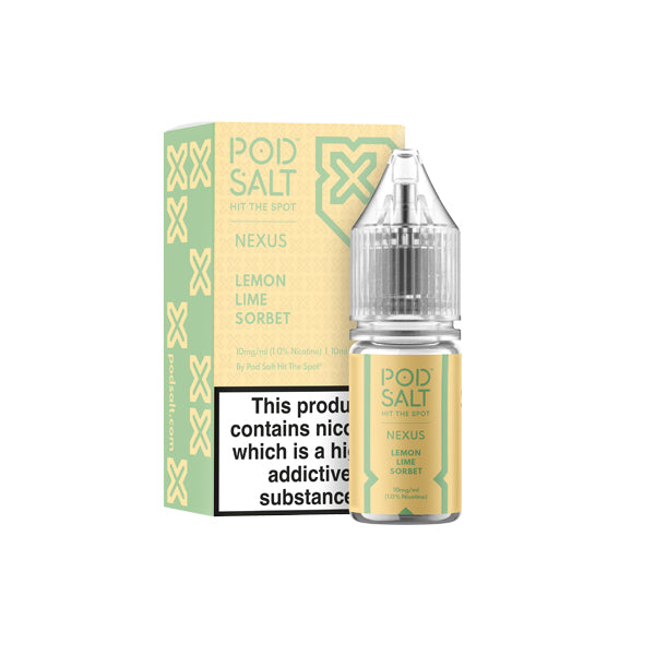 10mg Pod Salt Nexus 10ml Nic Salt (50VG/50PG) - Flavour: Pear Apple Raspberry