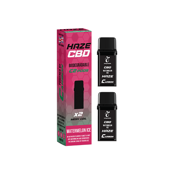 500mg Haze CBD C2 Pods - 800 puffs - Flavour: Apple Shisha