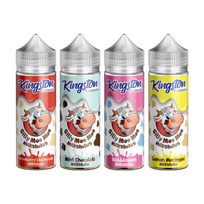 Kingston Silly Moo Moo Milkshakes 120ml Shortfill 0mg (70VG/30PG) - Flavour: Strawberry Cheesecake