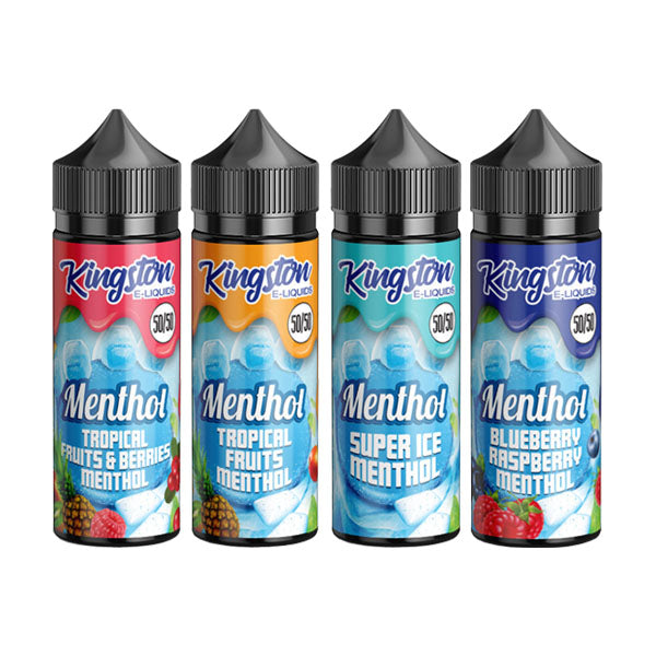 Kingston Menthol 120ml Shortfill 0mg (50VG/50PG) - Flavour: Tropical Fruits & Berries Menthol