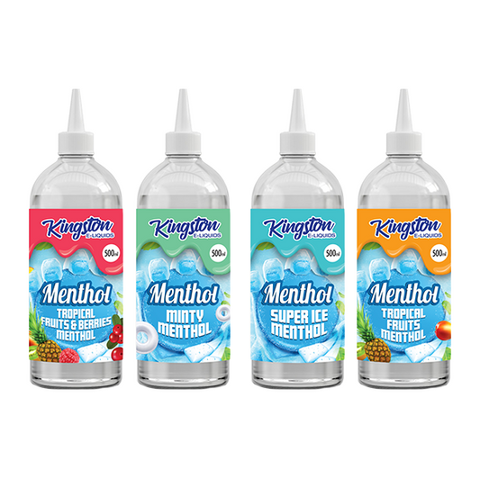 Kingston 500ml Shortfill 0mg (70VG/30PG) - Flavour: Super Ice Menthol
