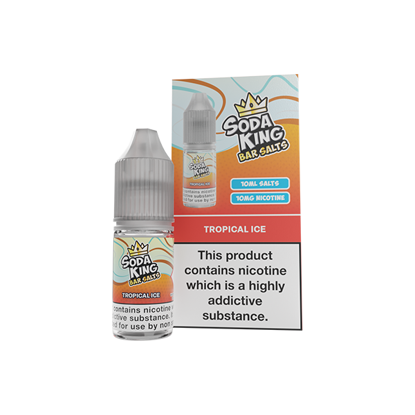 10mg Soda King Bar SALTS Nic Salts 10ml - (50VG/50PG) - Flavour: Gummy Bear