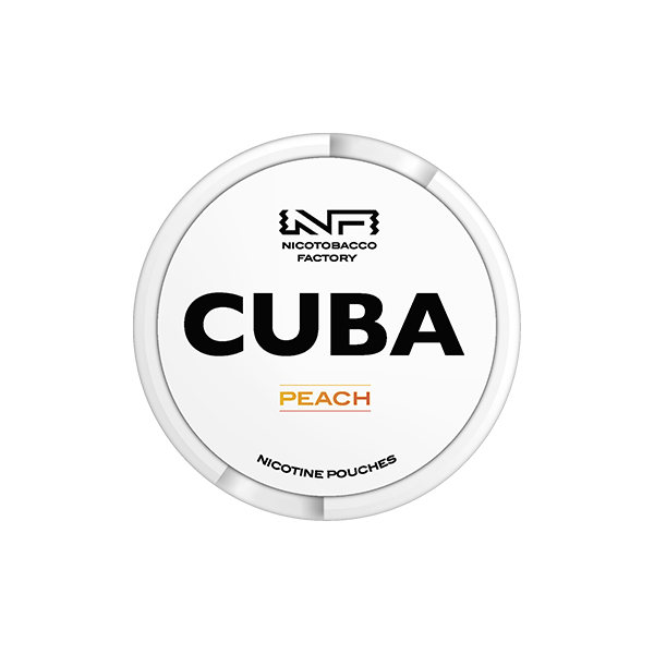 16mg CUBA White Nicotine Pouches - 25 Pouches - Flavour: Peach