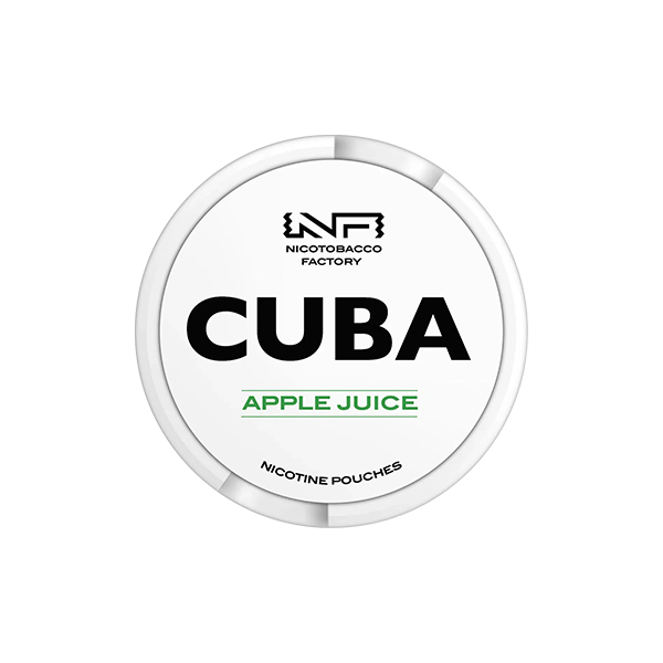 16mg CUBA White Nicotine Pouches - 25 Pouches - Flavour: Apple Juice