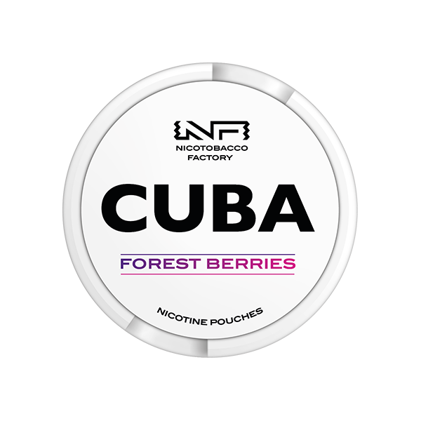 16mg CUBA White Nicotine Pouches - 25 Pouches - Flavour: Forest Berries