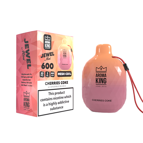0mg Aroma King Jewel Mini Disposable Vape Device 600 Puffs - Flavour: Red Apple Watermelon