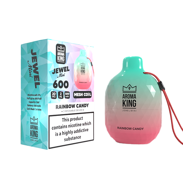 0mg Aroma King Jewel Mini Disposable Vape Device 600 Puffs - Flavour: Cherries Coke