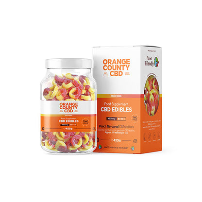 Orange County CBD 4800mg Gummies - Large Pack - Variety: Gummy Peach Rings
