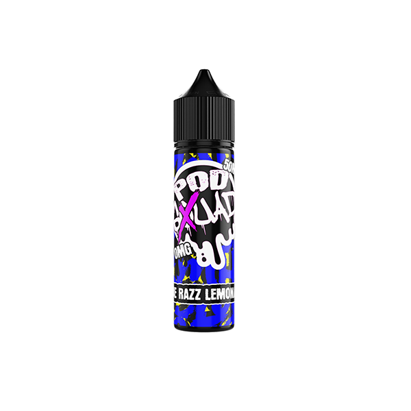 0mg PodSquad 50ml E-liquid (50VG/50PG) - Flavour: Blue Razz Sourz