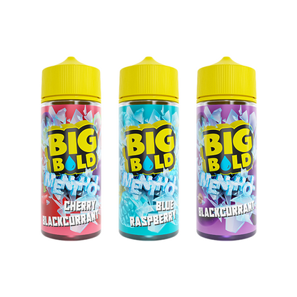 0mg Big Bold Menthol Series 100ml Shortfill  (70VG/30PG) - Flavour: Blue Raspberry