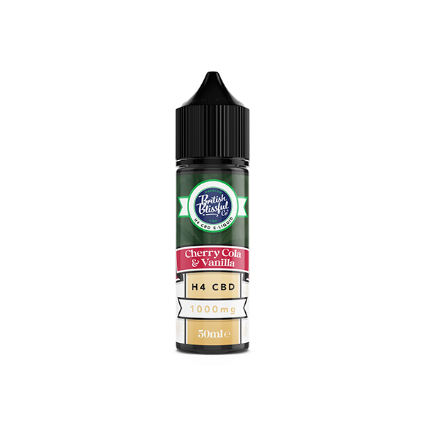 British Blissful 1000mg H4 CBD E-Liquid 50ml - Flavour: Strawberry Diesel with peaches