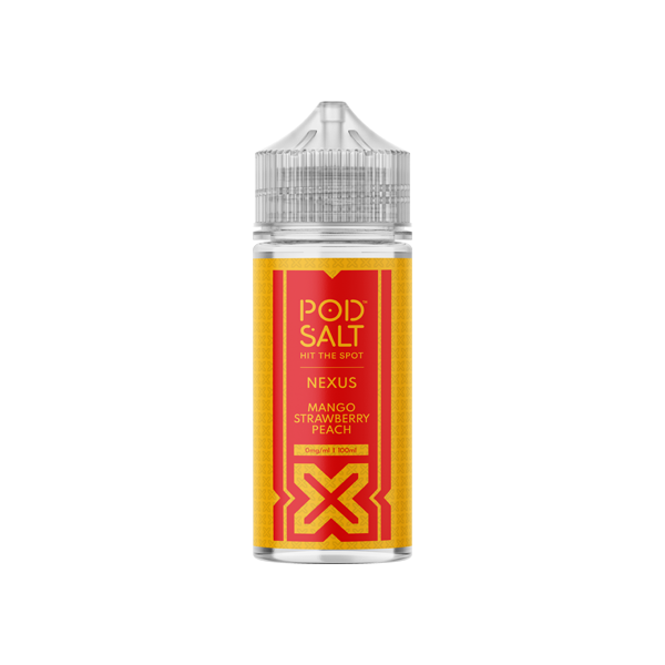Pod Salt Nexus 100ml Shortfill 0mg (70VG/30PG) - Flavour: Strawberry Banana Rhubarb