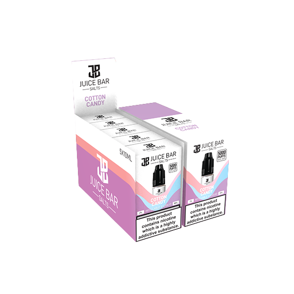 10mg Juice Bar Salts 10ml Nic Salts - Pack Of 5 (50VG/50PG) - Flavour: Blueberry