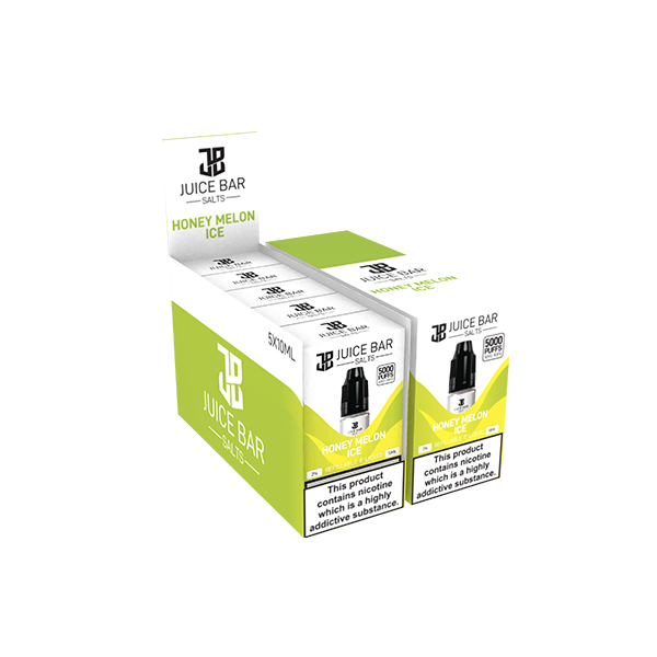 10mg Juice Bar Salts 10ml Nic Salts - Pack Of 5 (50VG/50PG) - Flavour: Banana Ice