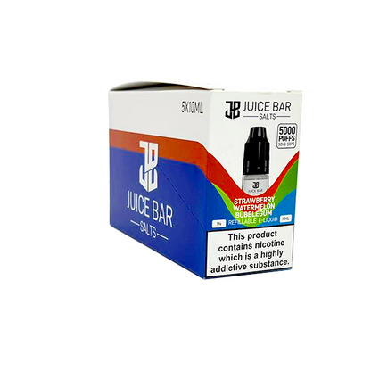 10mg Juice Bar Salts 10ml Nic Salts - Pack Of 5 (50VG/50PG) - Flavour: Blue Razz Lemonade