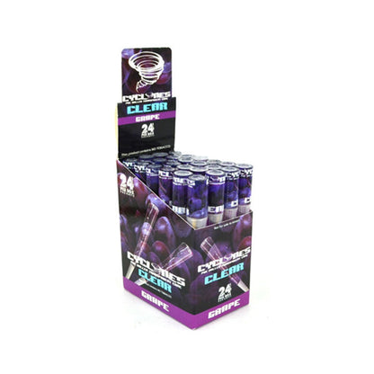 Cyclones Pre Rolled Clear Cones - 24 pack - Flavour: Grape