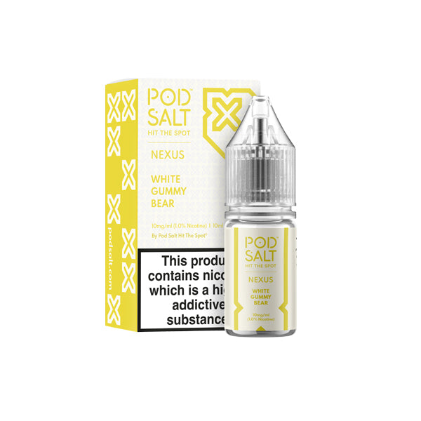 10mg Pod Salt Nexus 10ml Nic Salt (50VG/50PG) - Flavour: Pear Apple Raspberry