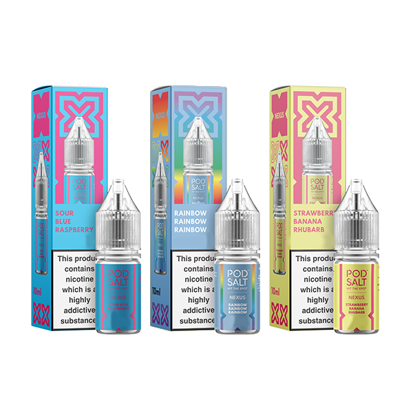 10mg Pod Salt Nexus 10ml Nic Salt (50VG/50PG) - Flavour: Pink Purple Lemonade
