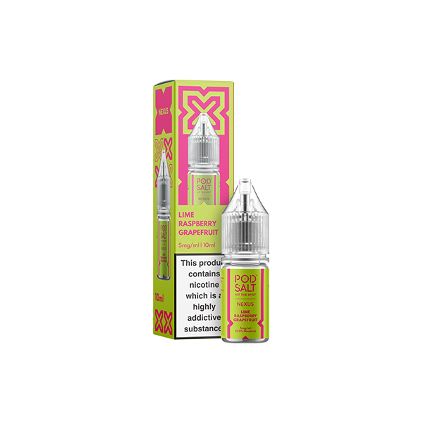 5mg Pod Salt Nexus 10ml Nic Salt (50VG/50PG) - Flavour: Pink Purple Lemonade