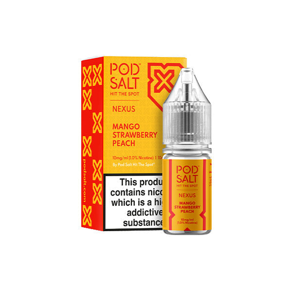 10mg Pod Salt Nexus 10ml Nic Salt (50VG/50PG) - Flavour: Pear Apple Raspberry