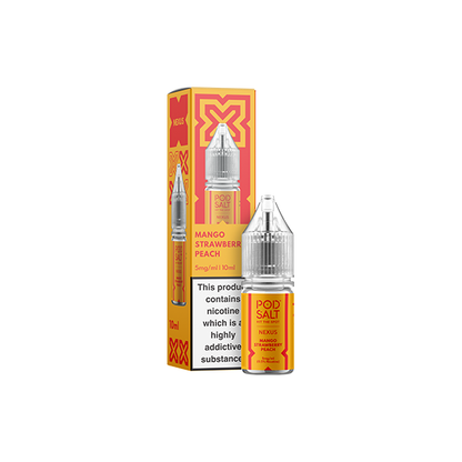 5mg Pod Salt Nexus 10ml Nic Salt (50VG/50PG) - Flavour: Lemon Lime Sorbet