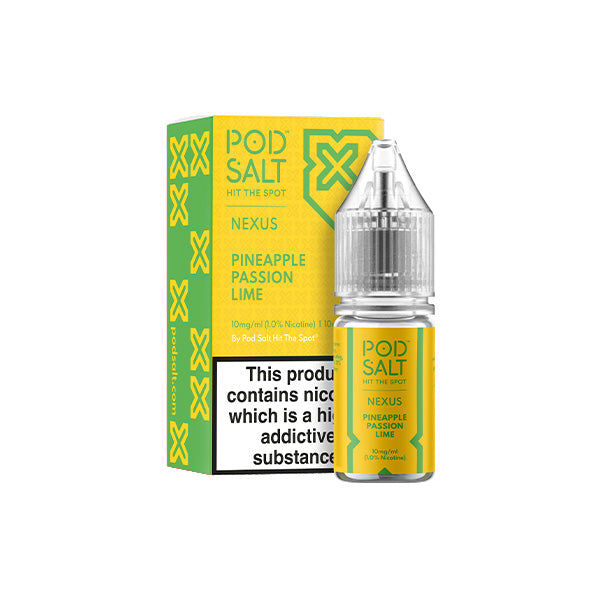 10mg Pod Salt Nexus 10ml Nic Salt (50VG/50PG) - Flavour: Fresh Strawberry Mojito