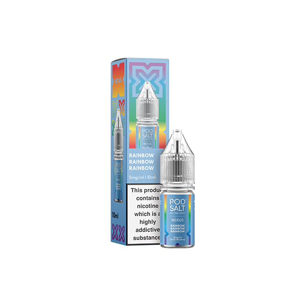 5mg Pod Salt Nexus 10ml Nic Salt (50VG/50PG) - Flavour: Triple Raspberry Ice