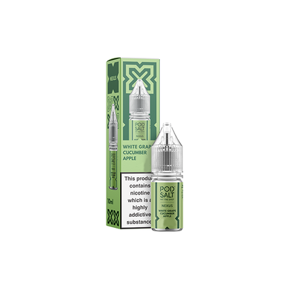 10mg Pod Salt Nexus 10ml Nic Salt (50VG/50PG) - Flavour: Berry Lime Ice