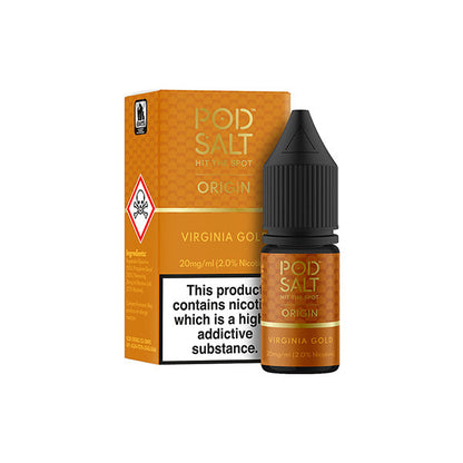 20mg Pod Salt Origins 10ml Nic Salt (50VG/50PG) - Flavour: Royal Tobacco