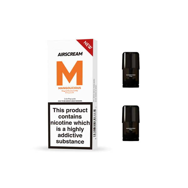 AirsPops Pre-filled Replacement Pods 2PCS 1.2ml - Flavour: Peach Ice