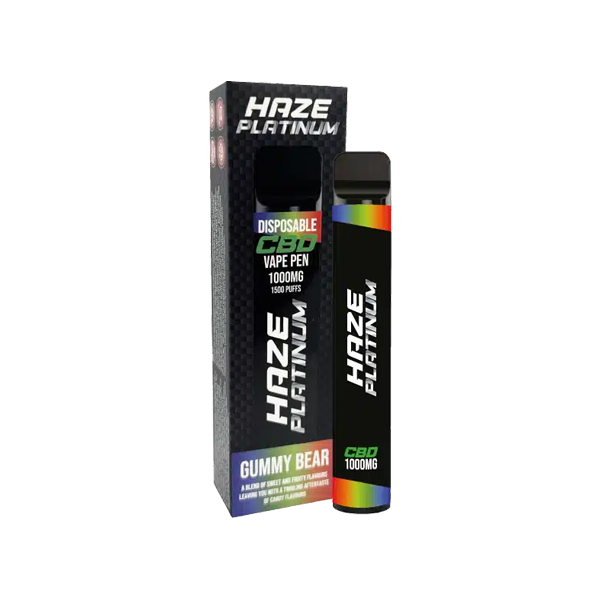 Haze Platinum 1000mg CBD Disposable Vape Device 1500 Puffs - Flavour: Energy