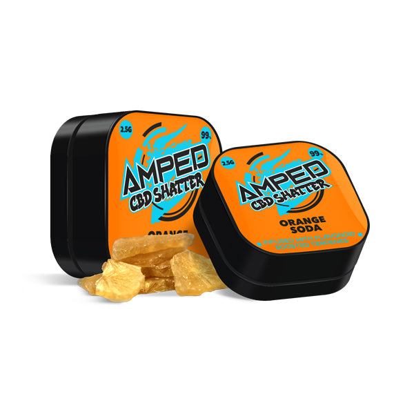 Amped CBD 99% CBD Shatter 1g - Flavour: Orange Soda