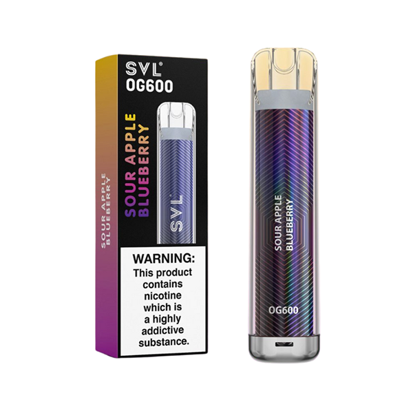 20mg SVL OG600 Disposable Vape 600 Puffs - Flavour: Blue Razz Gummy