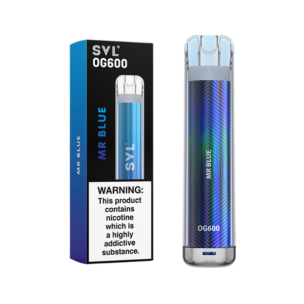 20mg SVL OG600 Disposable Vape 600 Puffs - Flavour: Blue Razz Gummy