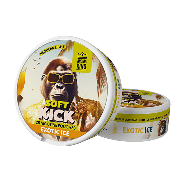 10mg Aroma King Soft Kick Nicotine Pouches - 25 Pouches - Flavour: Cola Ice