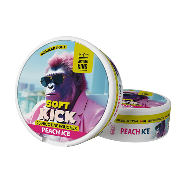 10mg Aroma King Soft Kick Nicotine Pouches - 25 Pouches - Flavour: Cola Ice