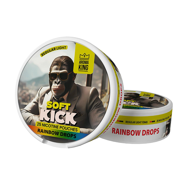 10mg Aroma King Soft Kick Nicotine Pouches - 25 Pouches - Flavour: Cola Ice