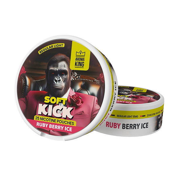10mg Aroma King Soft Kick Nicotine Pouches - 25 Pouches - Flavour: Cola Ice