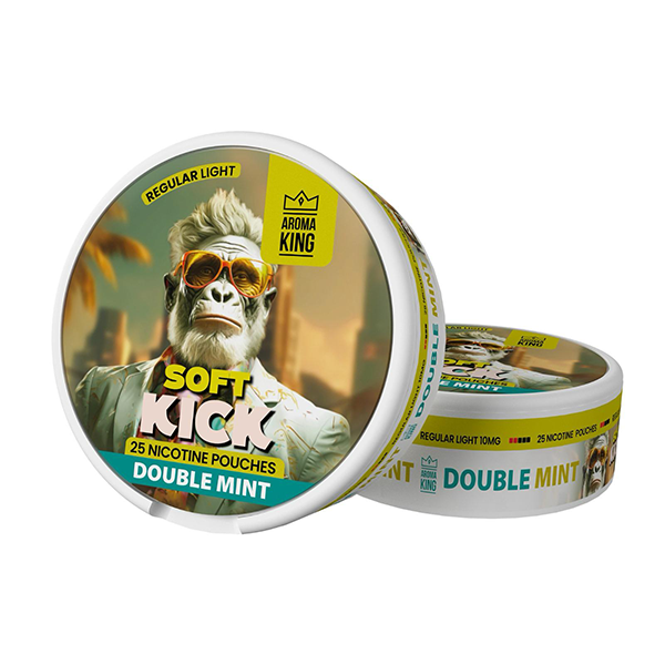 10mg Aroma King Soft Kick Nicotine Pouches - 25 Pouches - Flavour: Cola Ice