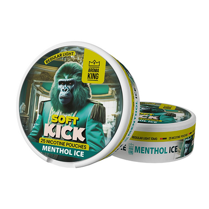 10mg Aroma King Soft Kick Nicotine Pouches - 25 Pouches - Flavour: Double Mint
