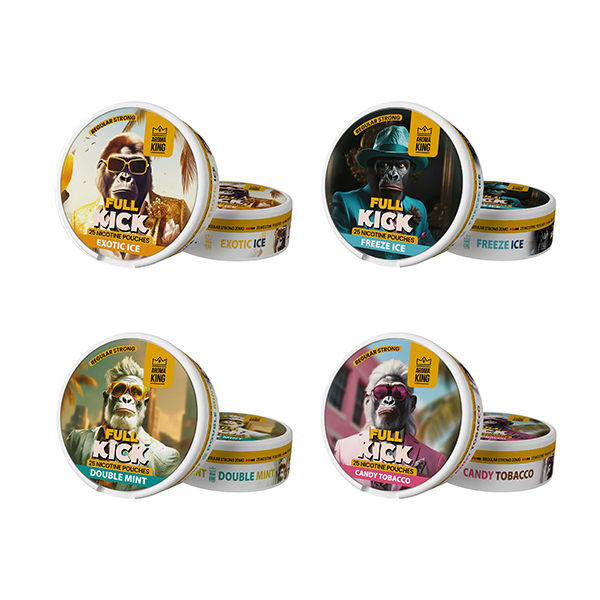 20mg Aroma King Full Kick Nicotine Pouches - 25 Pouches - Flavour: Ruby Berry Ice