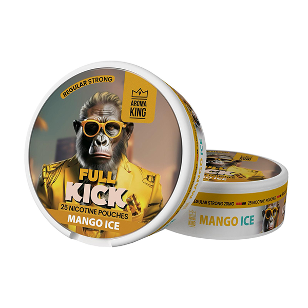 20mg Aroma King Full Kick Nicotine Pouches - 25 Pouches - Flavour: Blueberry Ice
