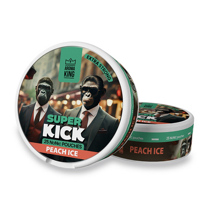 25mg Aroma King Super Kick NoNic Pouches - 25 Pouches - Flavour: Mango Ice