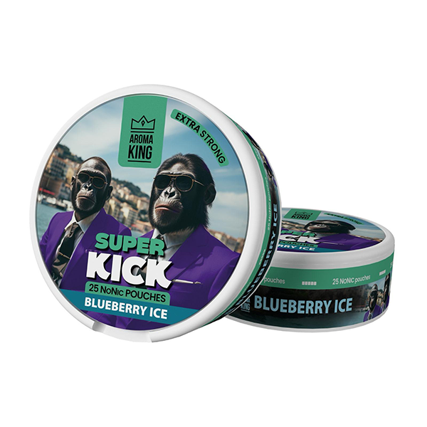 25mg Aroma King Super Kick NoNic Pouches - 25 Pouches - Flavour: Mango Ice