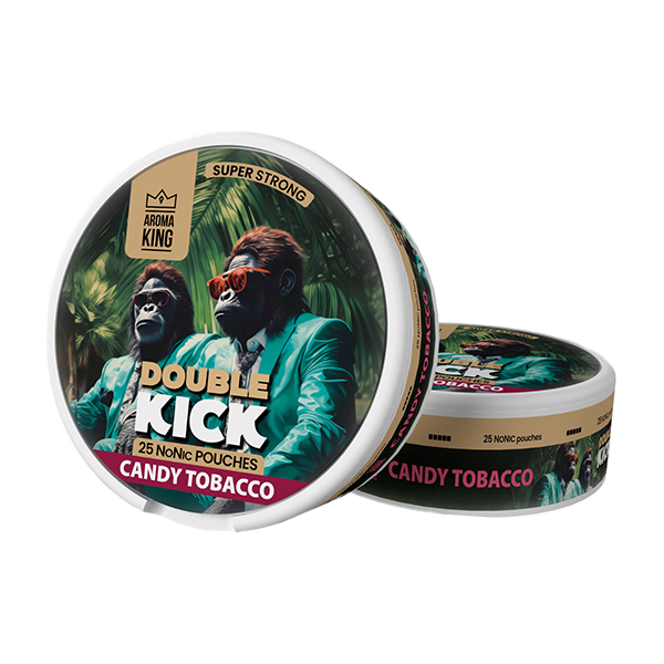 50mg Aroma King Double Kick NoNic Pouches - 25 Pouches - Flavour: Muffin
