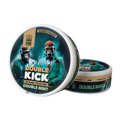 50mg Aroma King Double Kick NoNic Pouches - 25 Pouches - Flavour: Freeze Ice