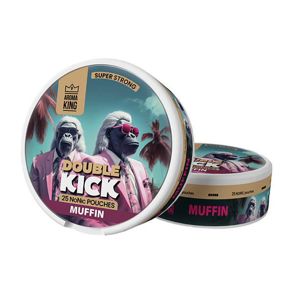 50mg Aroma King Double Kick NoNic Pouches - 25 Pouches - Flavour: Menthol Ice