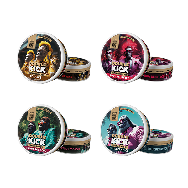 50mg Aroma King Double Kick NoNic Pouches - 25 Pouches - Flavour: Cola Ice